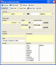 SASA Yarn,Sliver,RovingCountBalanceandAnalysisSystem