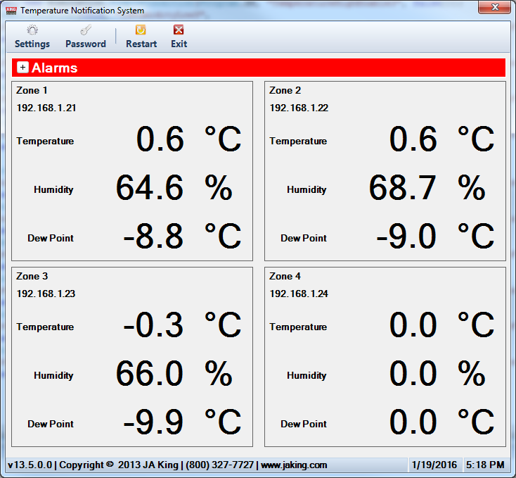 Lindys Temperature Control User Interface