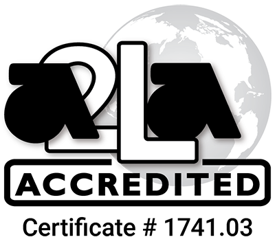 A2LA Accredited - Certificate 1741.03 - Cross Company - BHM