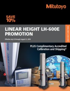 Mitutoyo Linear Height LH-600E Promo Summer 2018