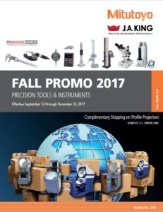 Mitutoyo Fall Promo 2017 Cover - J.A. King