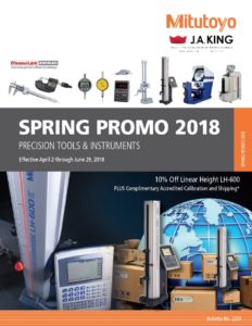 Mitutoyo Spring Promotion 2018 - J.A. King