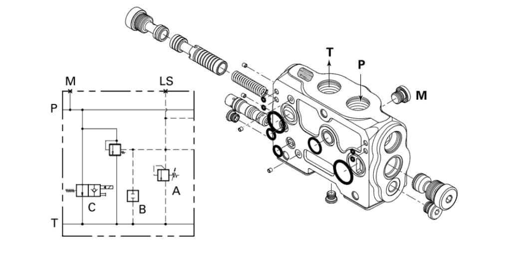 flow sharing valve diagram