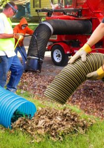 Industrial hose for leaf collection