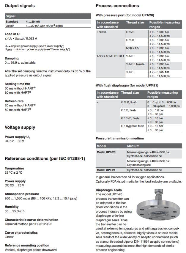 WIKA's New UPT-20 Process Transmitter has Intelligent Sensor Technology 1