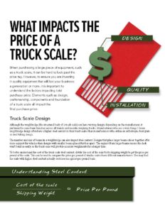 What Impacts the Price of a Truck Scale 2