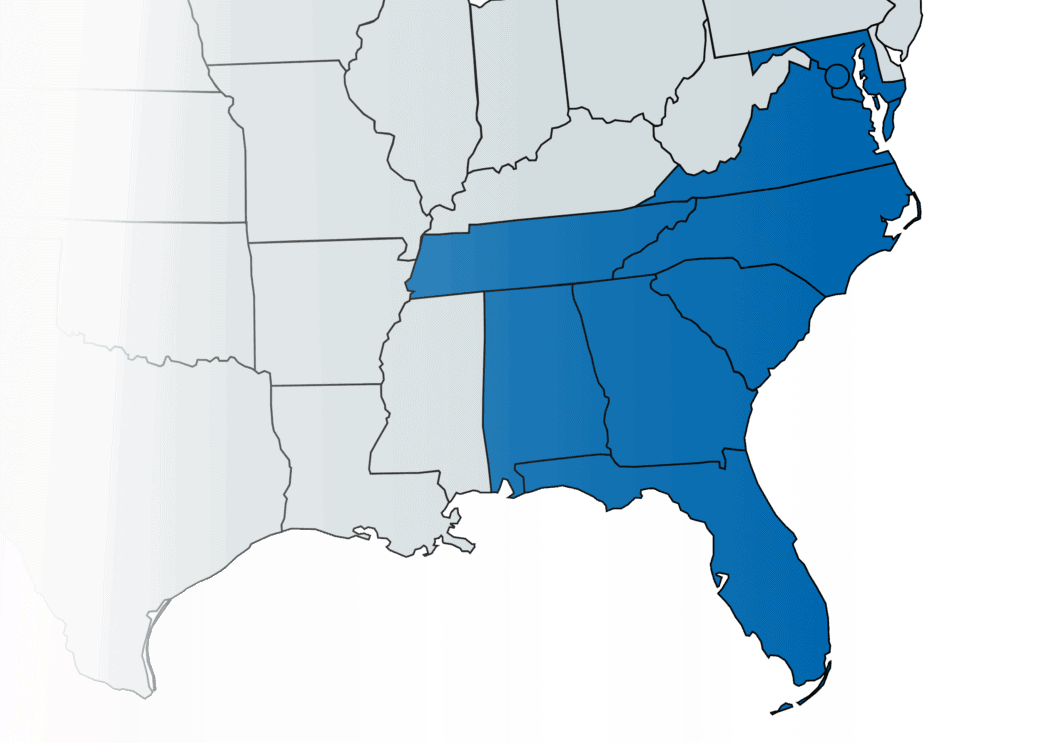 Territory map for Cross Process Solutions Group