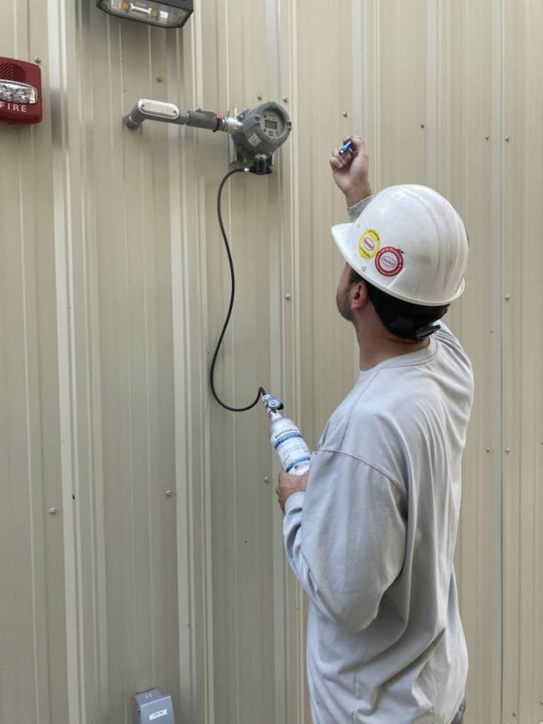 fixed gas detector installation