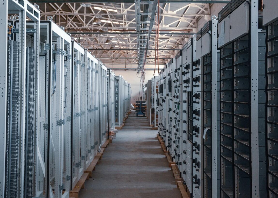 servers in a data center being cooled