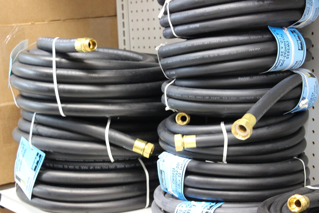 lengths of hose ready for fabrication