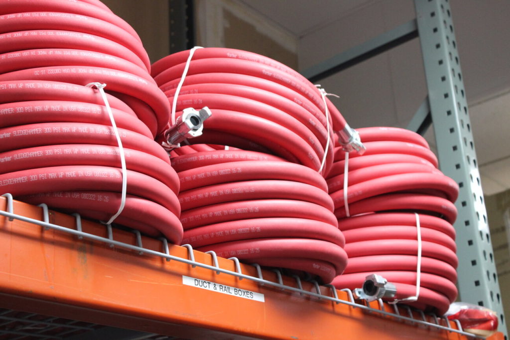 replacement hose ready for fabrication
