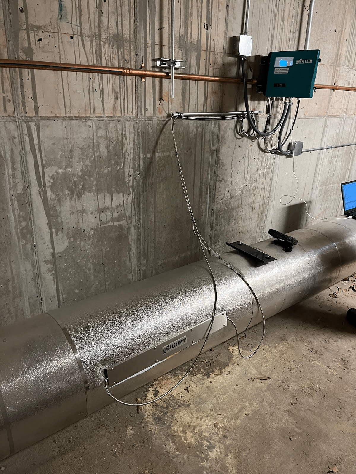 FLEXIM FLUXUS F721 Ultrasonic Flow Meter Install at UVA