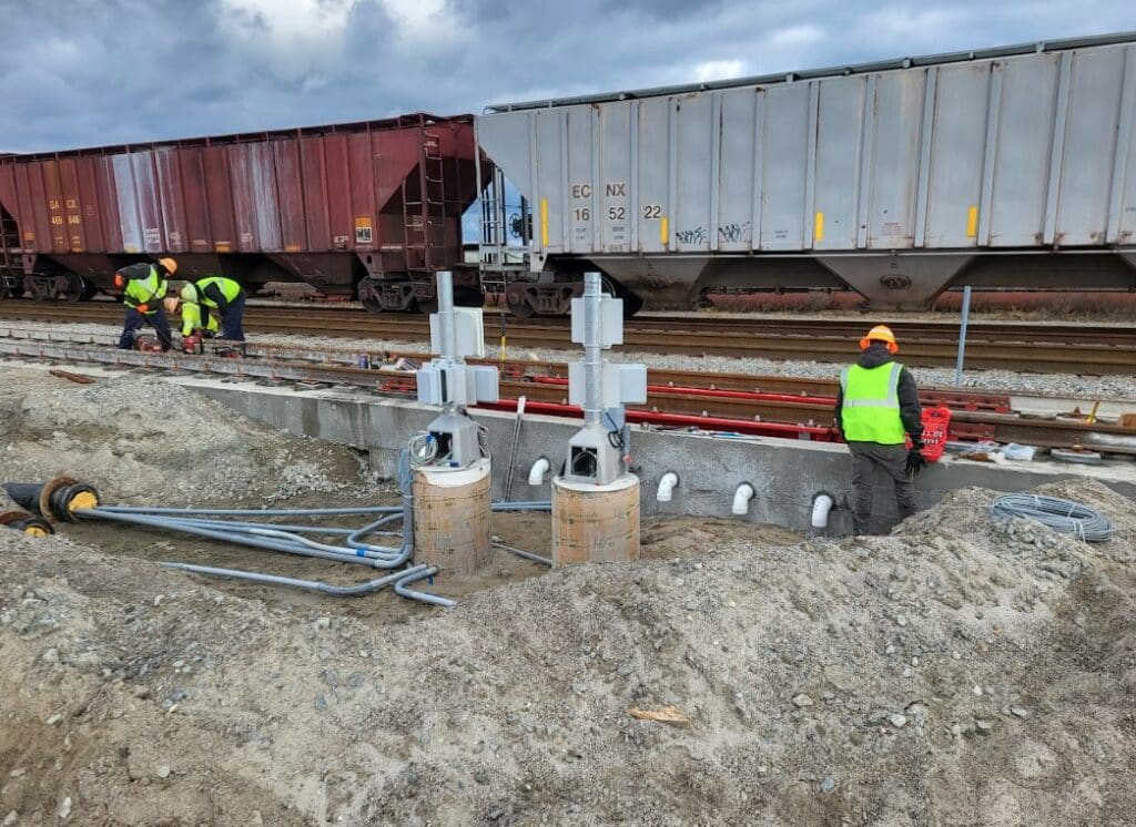 cross co installing rail scale