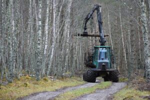 logging equipment in the field