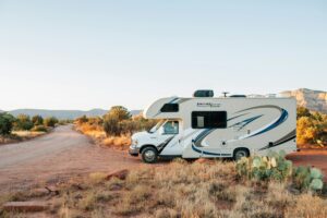 recreational vehicle in the field