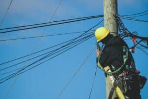 man performing utility work