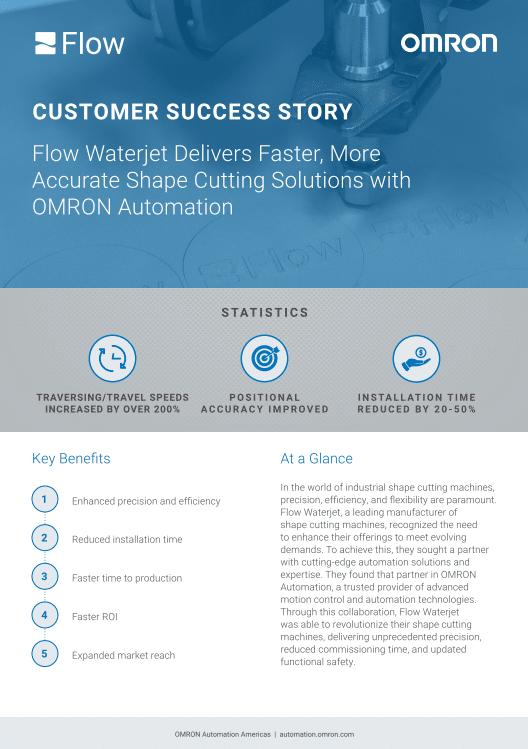 Omron Customer Success Story: Flow Waterjet 1