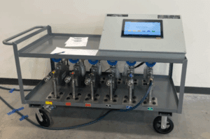 Application Note: Custom Coriolis Cart Reduces Calibration Time For AC Unit Manufacturer 1