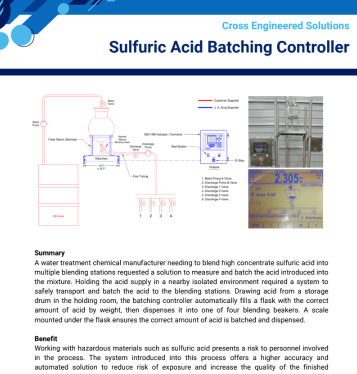 Engineering Application Note: Sulfuric Acid Batching Controller 1