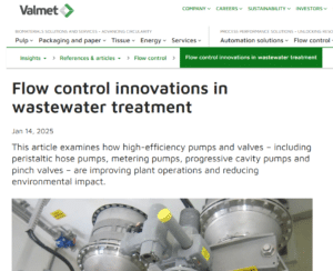 Supplier Resource: Flow Control Innovations in Wastewater Treatment 2