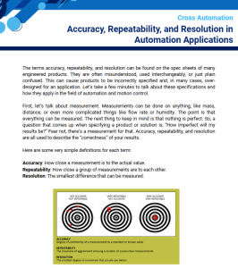 Accuracy Repeatability and Resolution in Automation Applications thumb