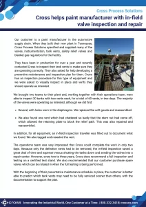 Application Note In-Field Valve Inspection And Repair