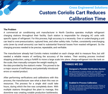Custom Coriolis Cart Reduces Calibration Time-thumb