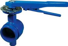 Dixon GIBFV400 Iron Grooved Butterfly Valve with EPDM Seals, 4"