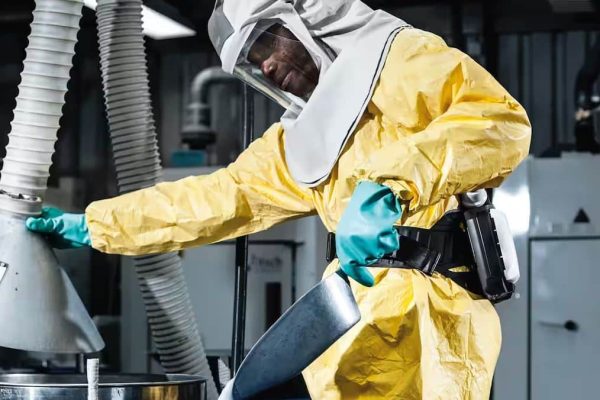 Drager X-Plore 8000 with hazmat suit