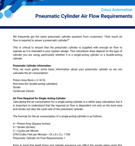 pneumatic cylinder airflow requirements thumb