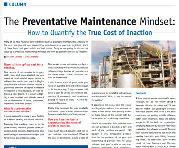 preventative maintenance mindset article
