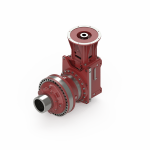 Helical parallel and planetary combination gearboxes